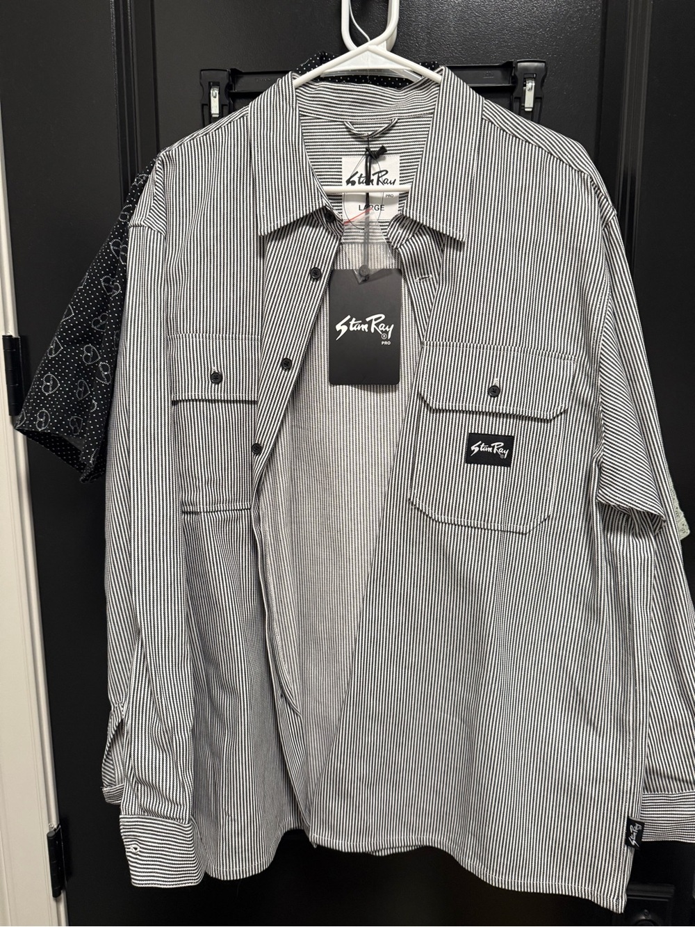Stan Ray Black & White Pinstripe Work Shirt Jacket